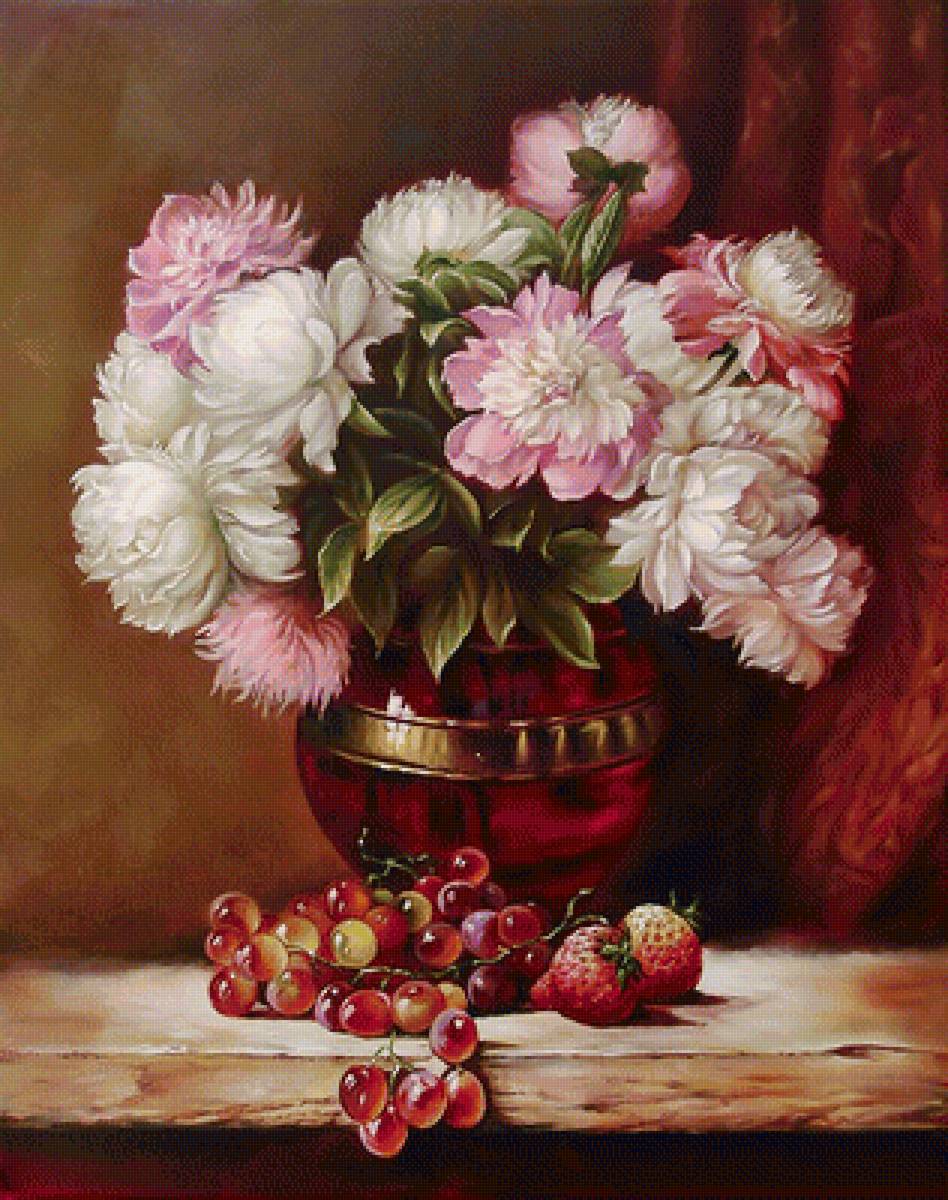 №1938041 - натюрморт, пионы, цветы - предпросмотр