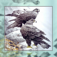 Схема вышивки «Небесные хищники.»