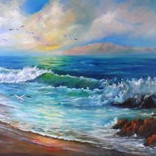 Схема вышивки «The Waves of the Sea.»