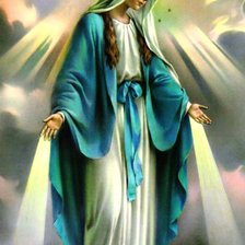 Схема вышивки «Virgen de la Medalla Milagrosa»