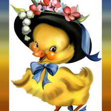 Схема вышивки «Утёнок.»