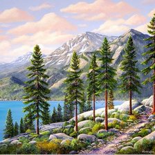 Схема вышивки «горы»