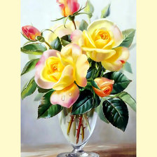 Букет жёлтых роз.