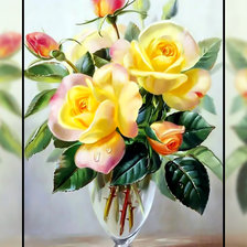 Схема вышивки «Букет жёлтых роз2.»