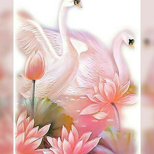 Схема вышивки «Лебединая пара2.»