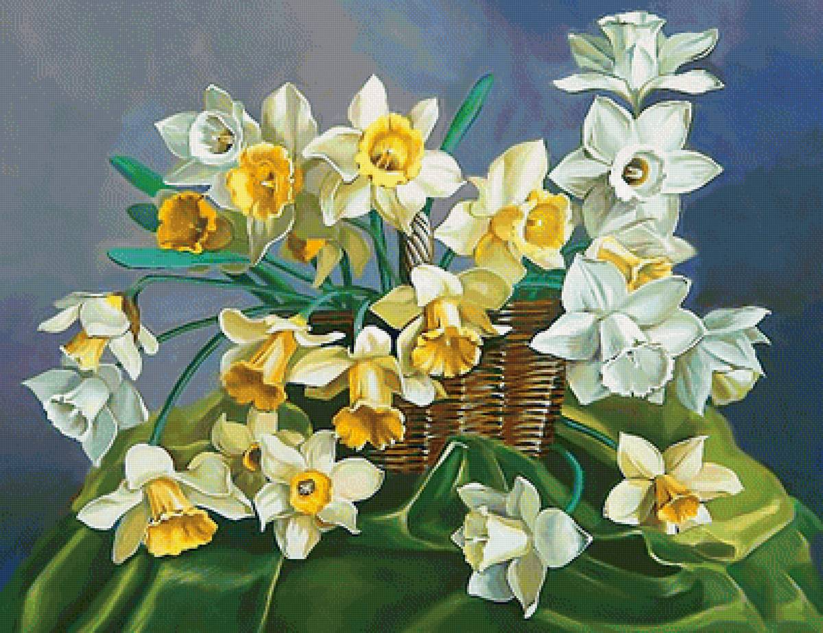 Серия "Букет". Нарциссы - букет, цветы, флора, нарциссы - предпросмотр