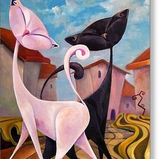 Схема вышивки «кошки»