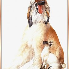 Схема вышивки «кошка и собака»