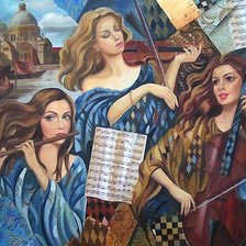 Схема вышивки «музыка италии»