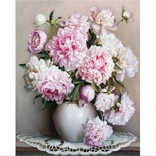 Схема вышивки «пионы»