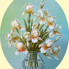 Схема вышивки «Серия "Букет". Ирисы»