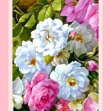 Схема вышивки «Нежные розы.»