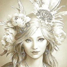 Схема вышивки «Портрет девушки»