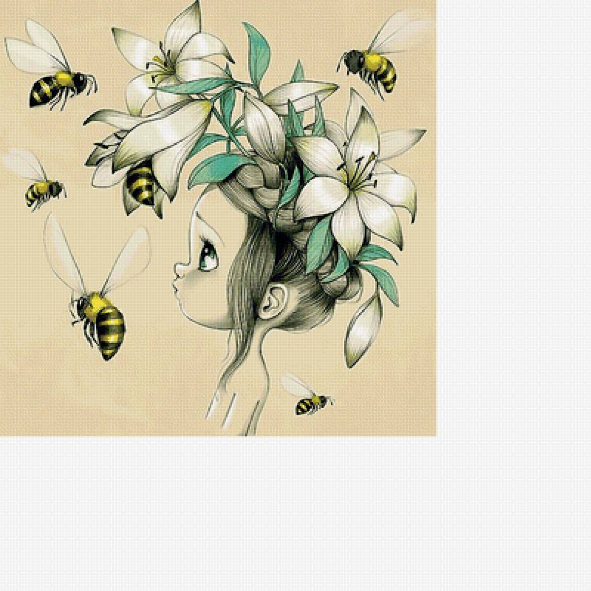 Серия "Детвора со двора" - пчелы, детская, девочка - предпросмотр