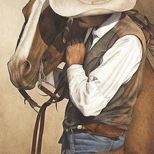 Схема вышивки «Он»