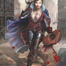 Схема вышивки «Девушка»