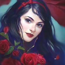 Схема вышивки «Девушка»