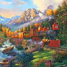 Схема вышивки «ПОЕЗД»