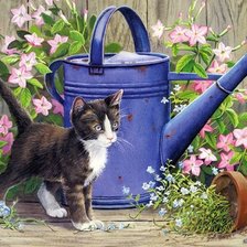 Схема вышивки «Кошка»