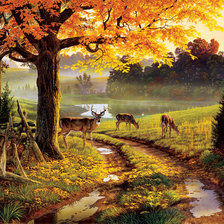 Схема вышивки «A Bend in the Road»