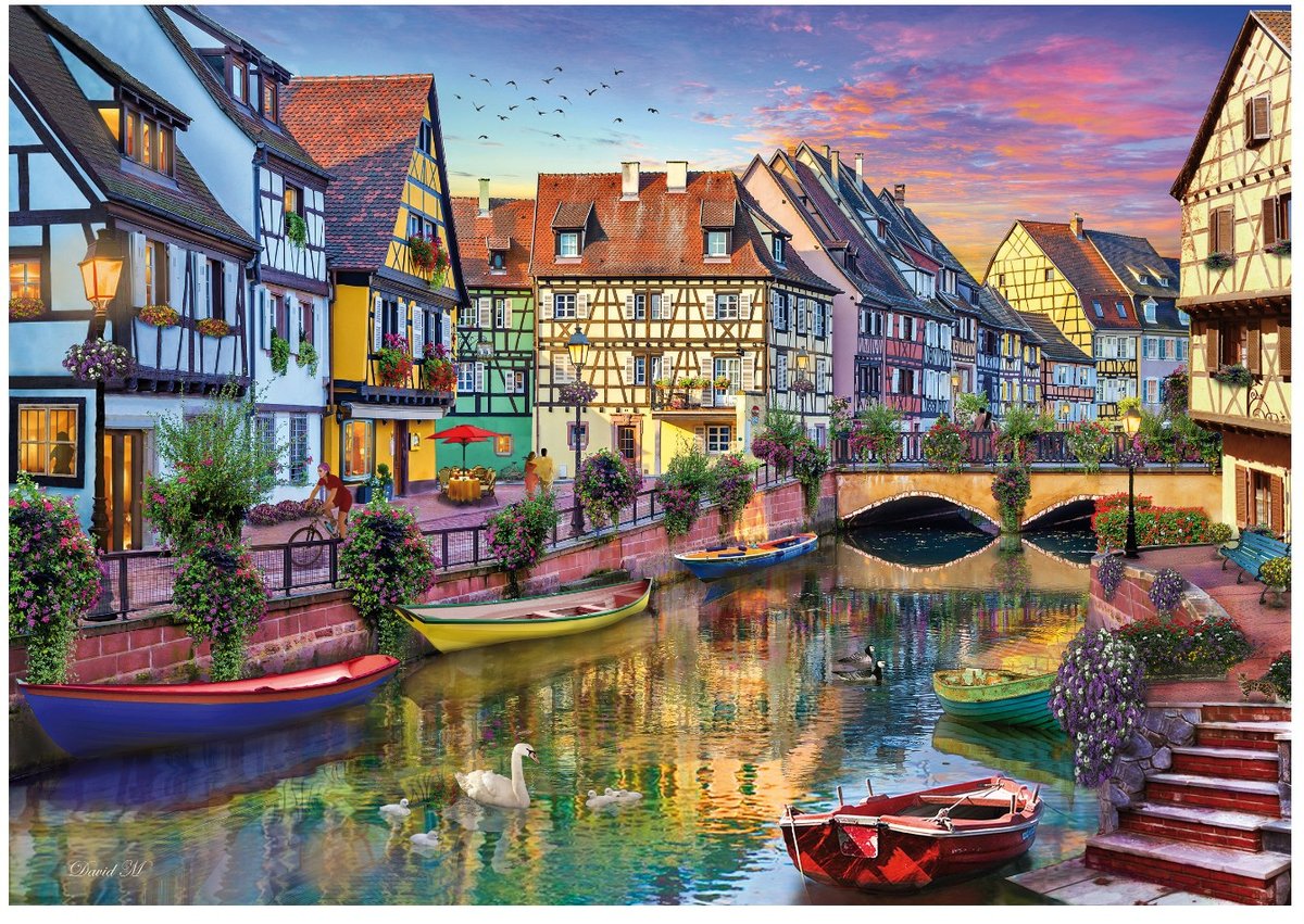 Colmar Canal. - cityscapes.scenarys.birds. - оригинал