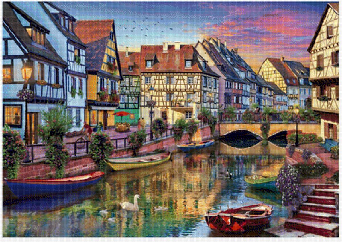 Colmar Canal. - cityscapes.scenarys.birds. - предпросмотр