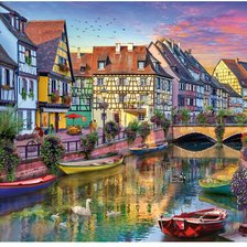 Схема вышивки «Colmar Canal.»