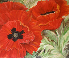 Схема вышивки «Маки»