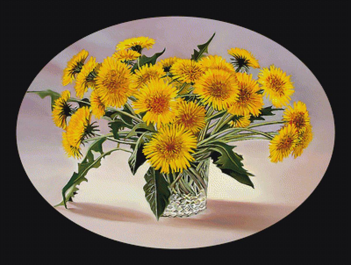 Серия "Букет". Одуванчики - флора, цветы, букет, одуванчики - предпросмотр