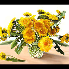 Схема вышивки «Серия "Букет". Одуванчики»