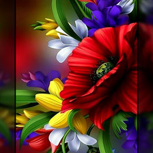 Схема вышивки «Яркий букет2.»