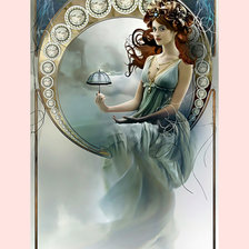 Схема вышивки «Портрет девушки3.»