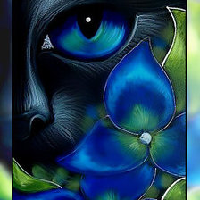 Схема вышивки «Черный кот.»