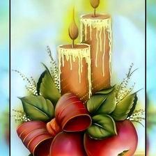 Схема вышивки «Свечи и яблоки.»