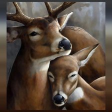 Схема вышивки «Олени.»