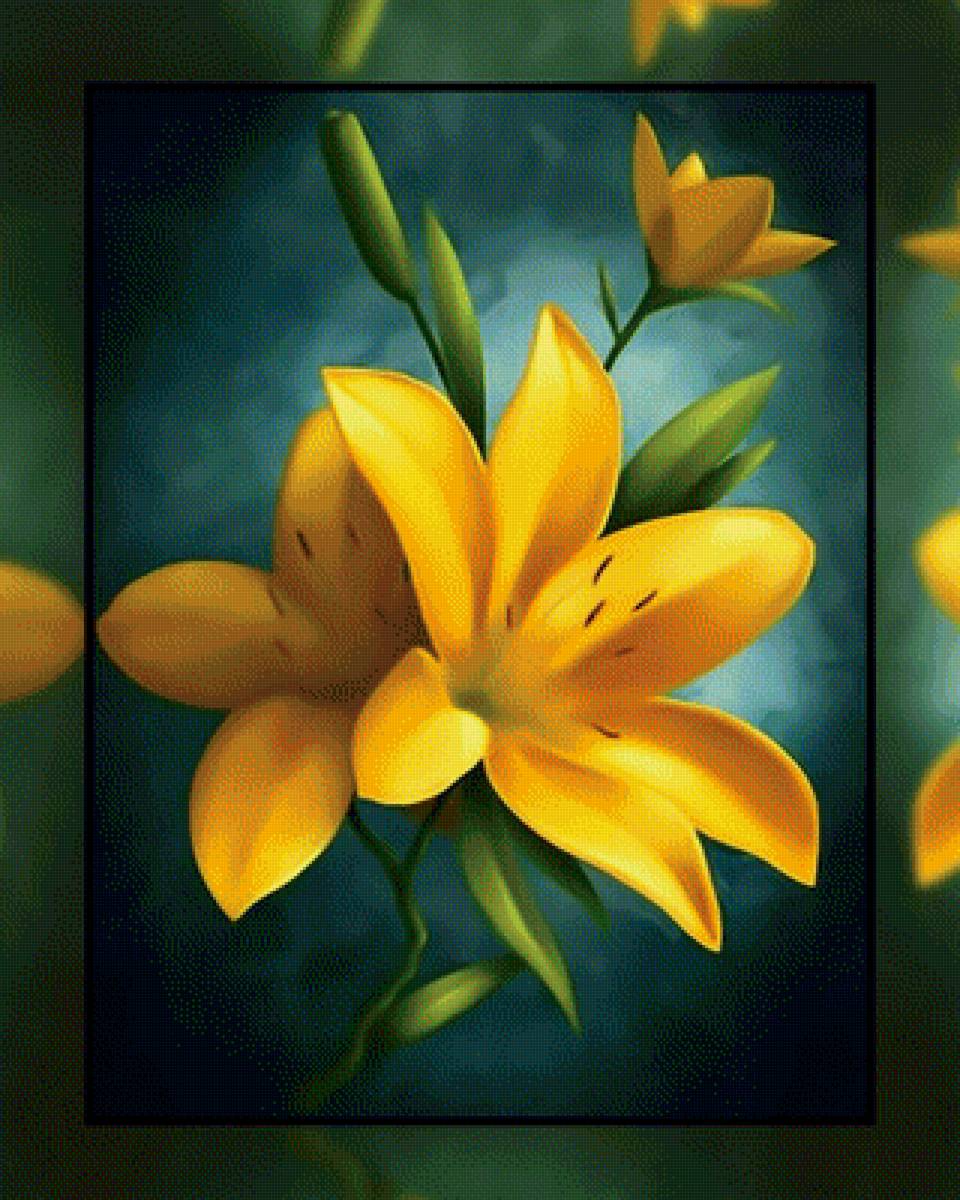 Жёлтые лилии. - желтые, лилия. - предпросмотр