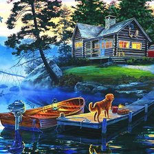 Схема вышивки «НА РЫБАЛКЕ»