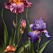 Схема вышивки «цветы»