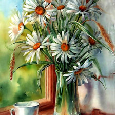 Схема вышивки «Ромашки.»