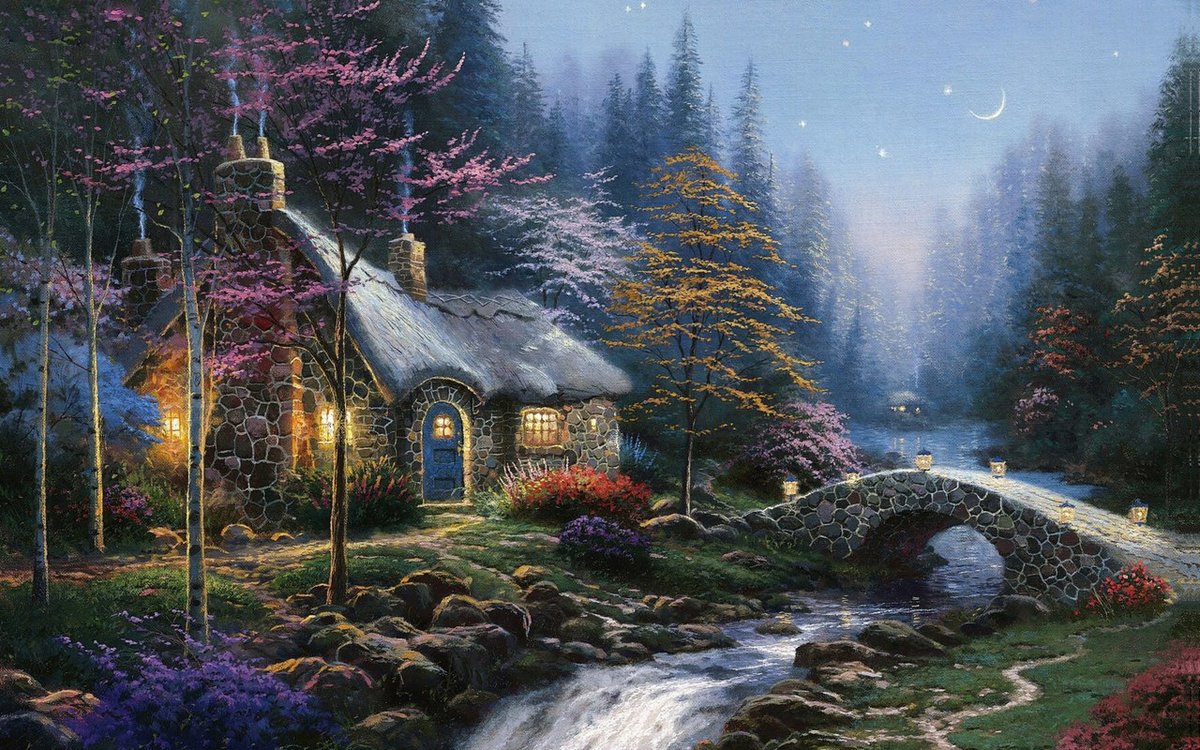 Американский художникThomas Kinkade. - пейзаж, художник - оригинал