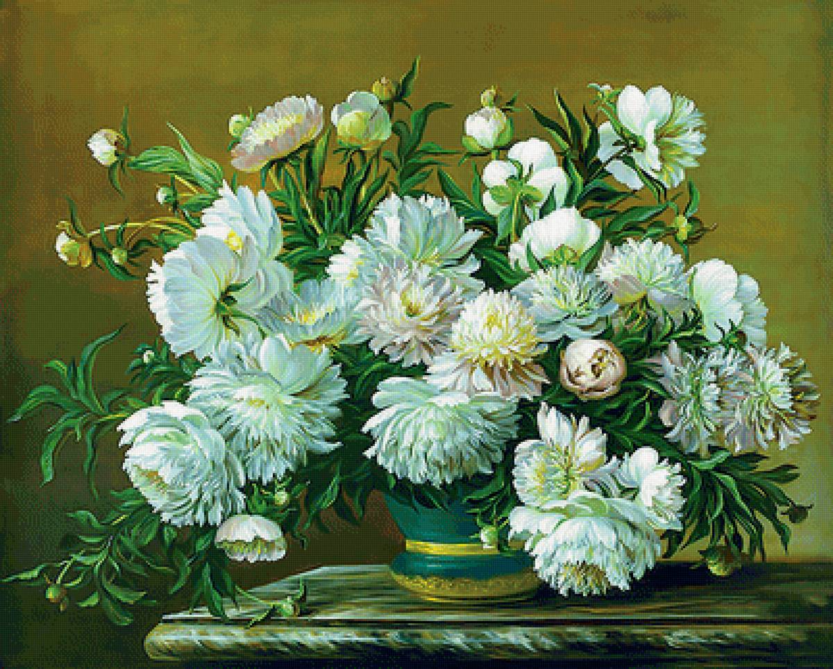 Серия "Букет". Пионы - букет, флора, цветы, пионы - предпросмотр