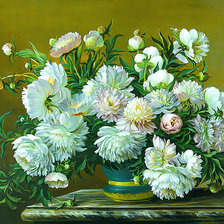 Схема вышивки «Серия "Букет". Пионы»