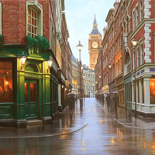 Схема вышивки «Серия "Городской пейзаж". Осень в городе»