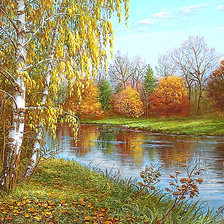 Схема вышивки «Серия "Пейзаж". Осень»