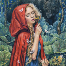 Схема вышивки «Cappuccetto e Lupo»