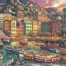 Схема вышивки «ЯРКИЙ ГОРОДОК»