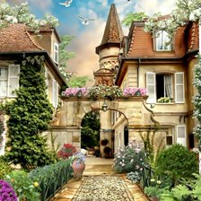 Схема вышивки «Городской пейзаж.»