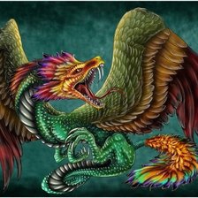 Схема вышивки «дракон»