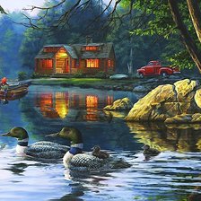 УТКИ НА ОЗЕРЕ