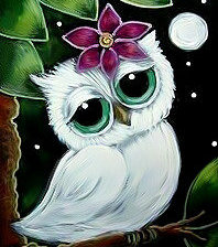 Схема вышивки «Белая совушка.»